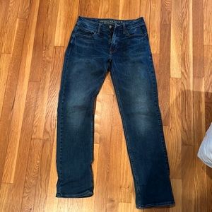 American eagle men’s denim jeans, medium blue slim straight 28x32